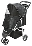 TRIXIE 28958 - Kinderwagen, Maße: 47 × 100 × 80 cm, Schwarz