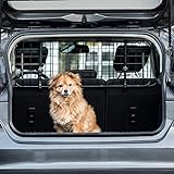 HELDENWERK Universal Kofferraum Trenngitter für Hunde - Auto Hundegitter zum Transport für deinen Hund - Schutzgitter mit Kopfstützen-Befestigung - Stufenlos verstellbares Kofferraumschutz Gitter