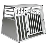 EUGAD Hundetransportbox Alu Hundebox Reisebox Autobox für große Hunde Husky Samojede Weimaraner Border Collie Chow-Chow Shetland Sheepdog 80 x 65 x 65 cm XL 0061HT