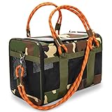 Oneness you're elegant Transporttasche Hunde/Katze FALTBAR WASSERDICHT Hundereisetasche Auto/Flugzeug Transportbox Hund Welpe Kaninchen hochwertige Haustier Tragetasche mit abnehmbarem Schultergurt M