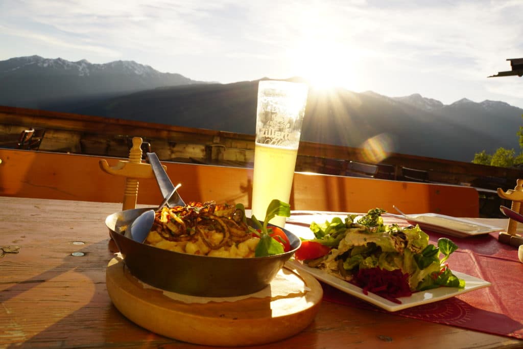 Die Käsespätzle auf der Sonnenalm können wir besonders empfehlen